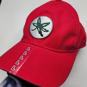 Ohio State NCAA Letterman Red Easy Fit Hat Large Embroidered Leaf